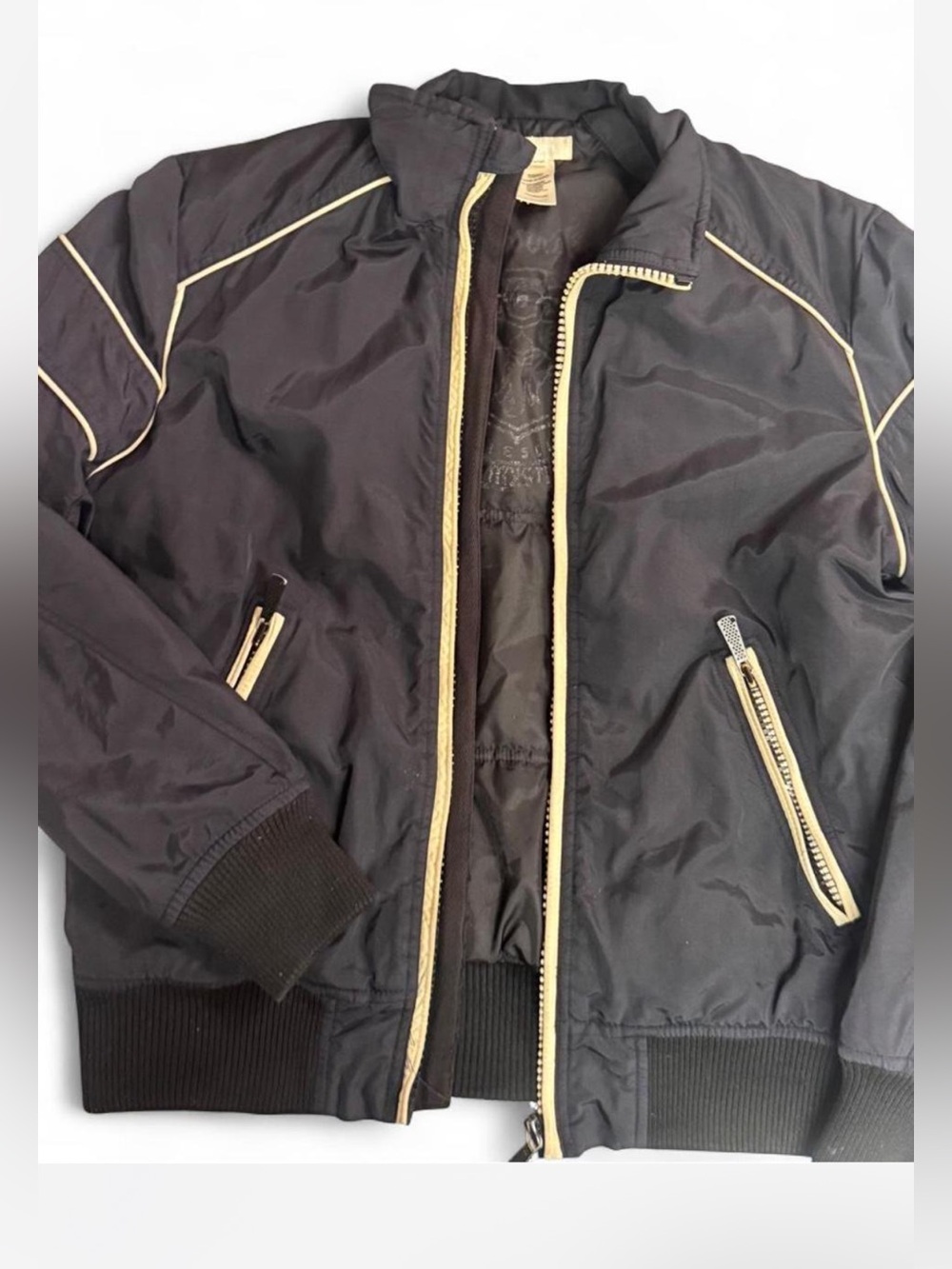 Rare Vintage Diesel Bomber Jacket with Cream Trim